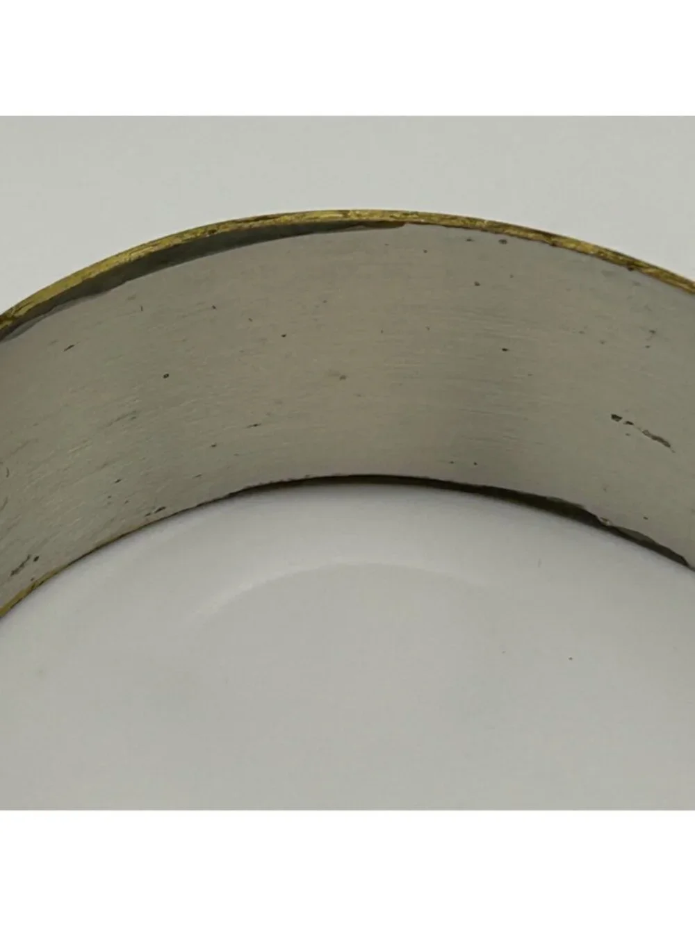 Reed Barton Damascene Cuff Bracelet Vintage Asian Landscape Mix Metal Tone